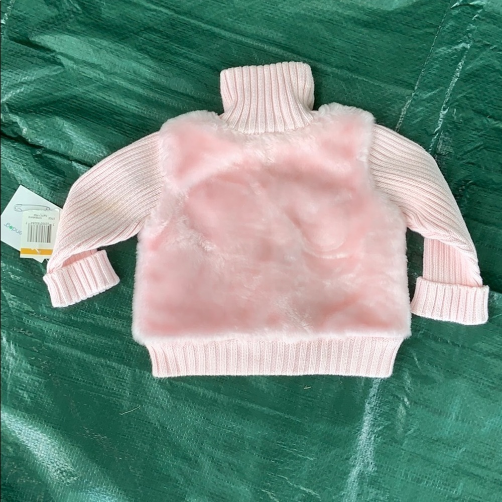 ☀️ 3/$36 or 2/$30 NEW BABY GREENDOG Pink Fur Jacket sz 0-3 - Picture 2 of 2